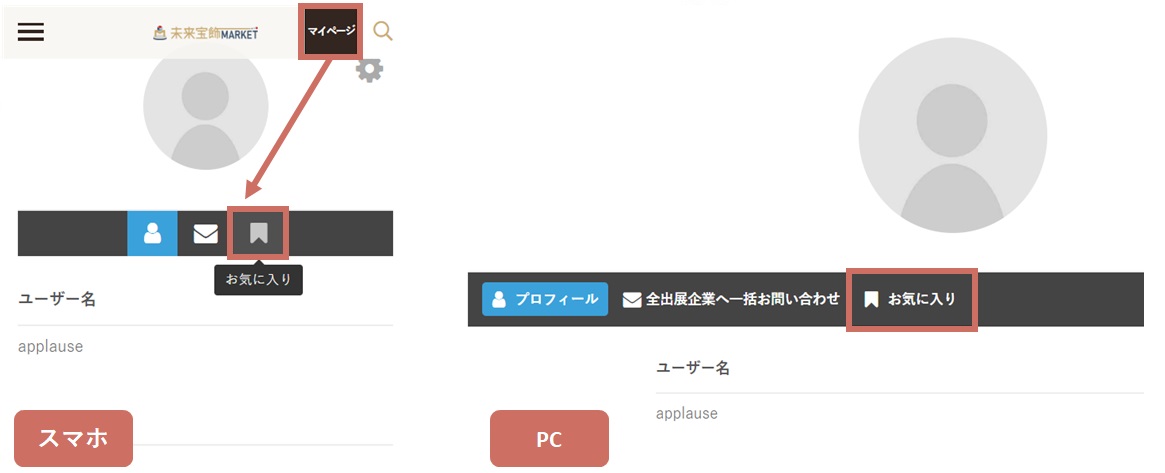 お気に入り商品のお問い合わせ
