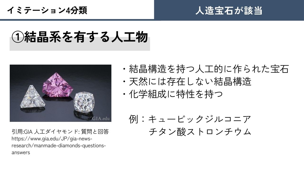 結晶系を有する人工物