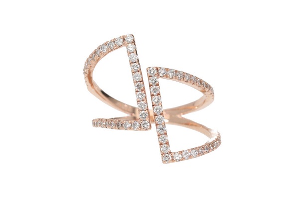 アプローズ K18PG ダイヤ 0.58ct リング