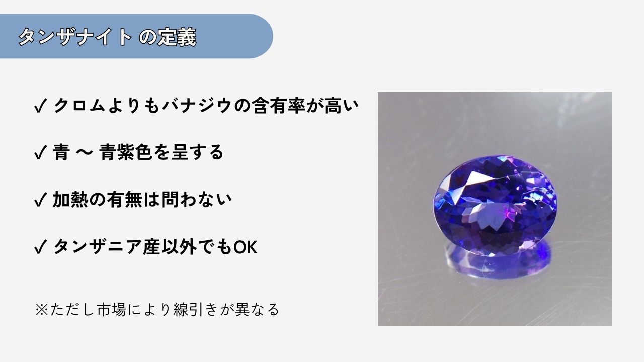 タンザニア産以外は「タンザナイト」なのか？タンザナイトの定義