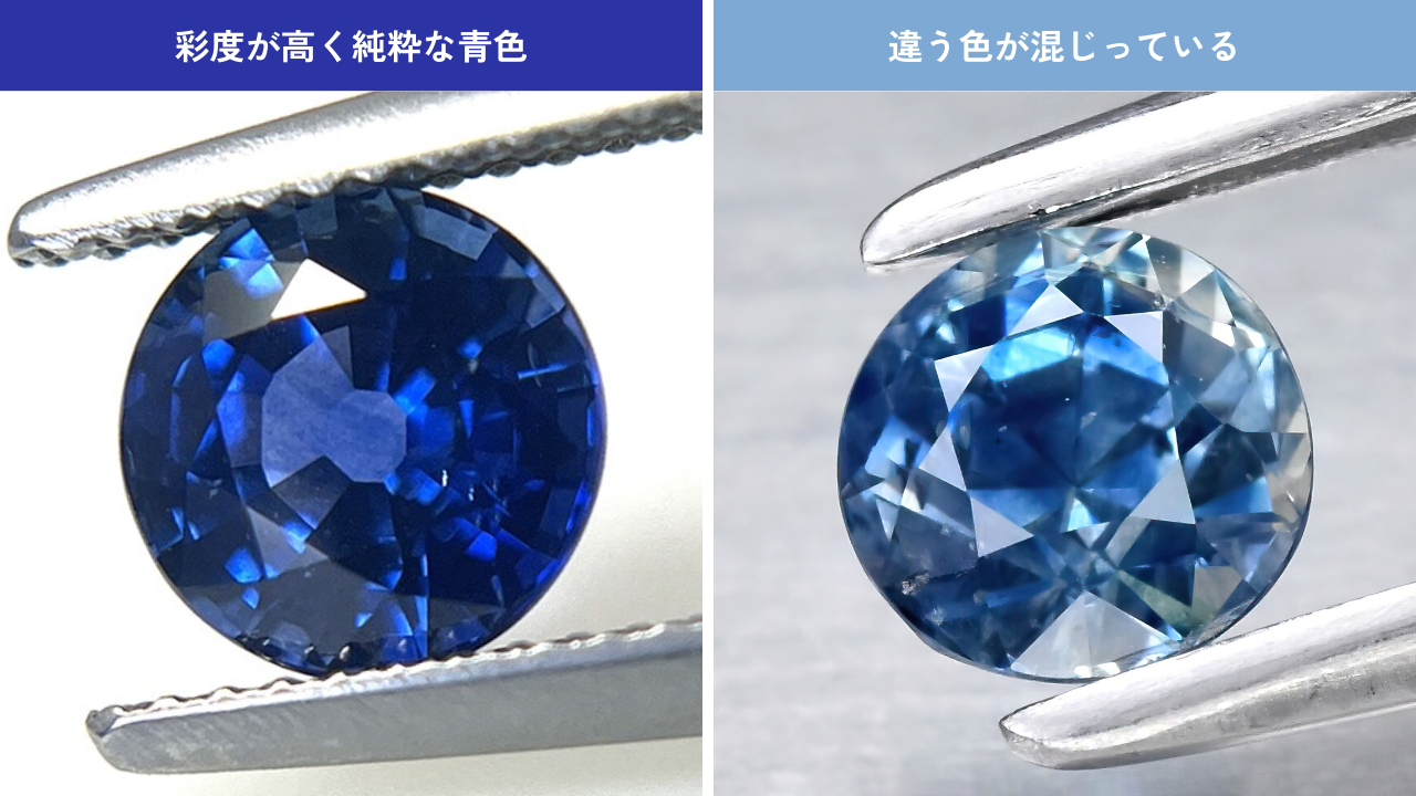 宝石のクオリティを決めるビューティグレード（純色かどうか）