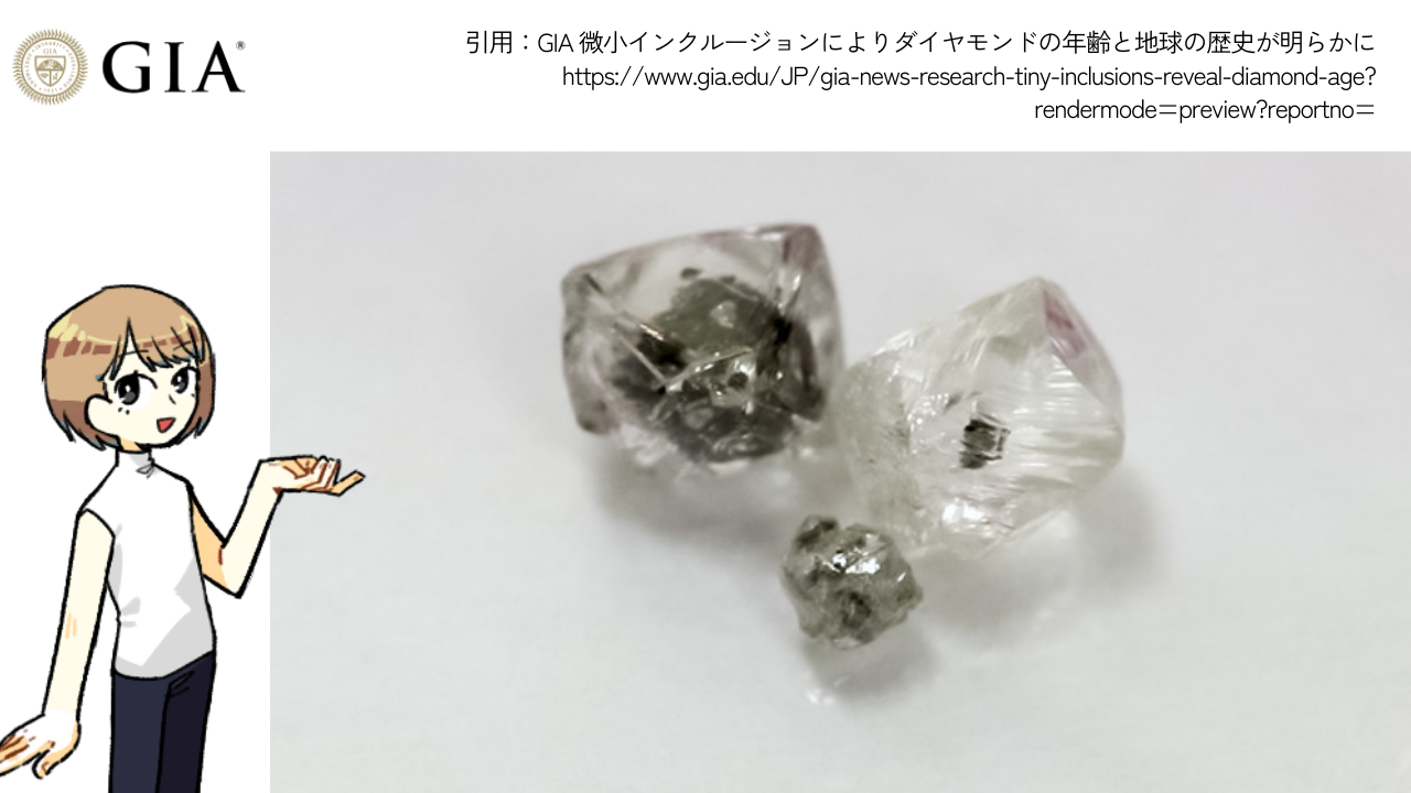 ダイヤモンドのインクルージョンは地球誕生の謎を解き明かす手がかりになる