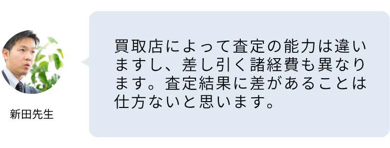 お店によって査定額に大きな差があっていいんですか?